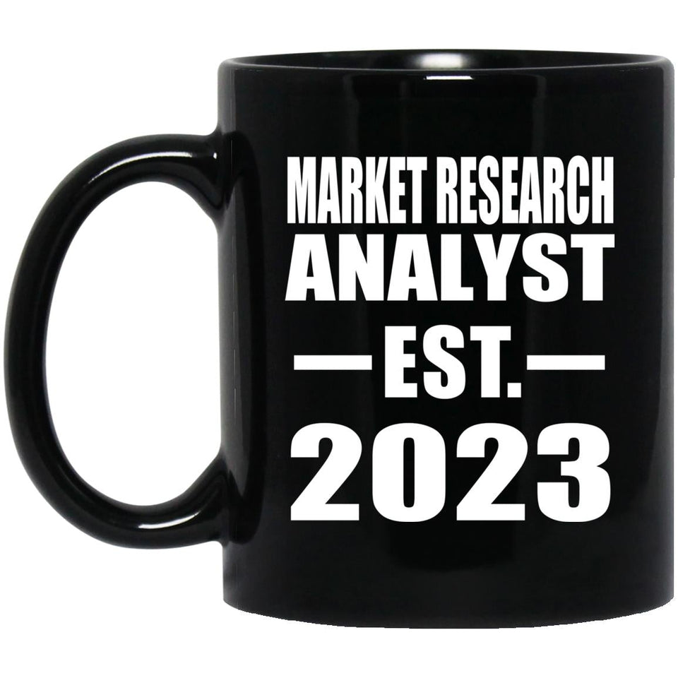 Market Research Analyst Established EST. 2023 - 11oz Coffee Mug Black