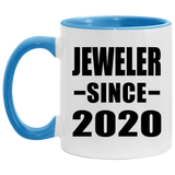 Jeweler Since 2020 - 11oz Accent Mug Blue