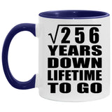 16th Anniversary Square Root of 256 Years Lifetime To Go - 11oz Accent Mug Purple