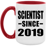 Scientist Since 2019 - 15oz Accent Mug Red
