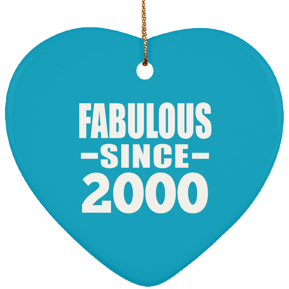 24th Birthday Fabulous Since 2000 - Heart Ornament