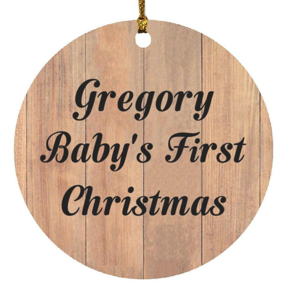 Gregory Baby's First Christmas - Circle Ornament C