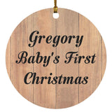 Gregory Baby's First Christmas - Circle Ornament C