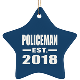 Policeman Established EST. 2018 - Star Ornament