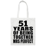 51st Anniversary 51 Years Of Being Mrs Perfect - Tote Bag White