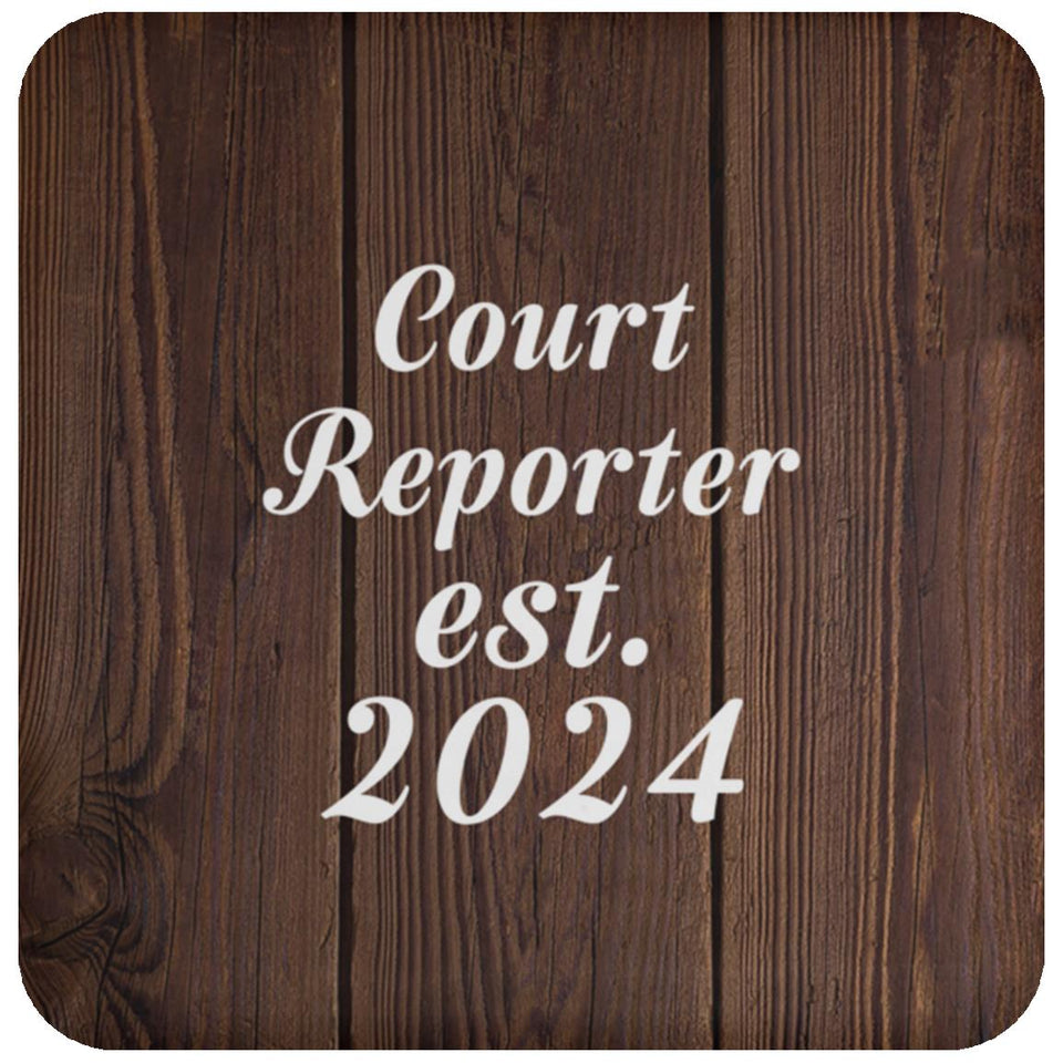 Court Reporter Established Est. 2024 - Drink Coaster D