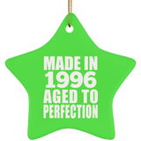 28th Birthday Made In 1996 Aged to Perfection - Star Ornament