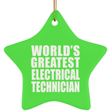 World's Greatest Electrical Technician - Star Ornament