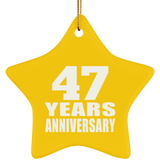 47th Anniversary 47 Years - Star Ornament