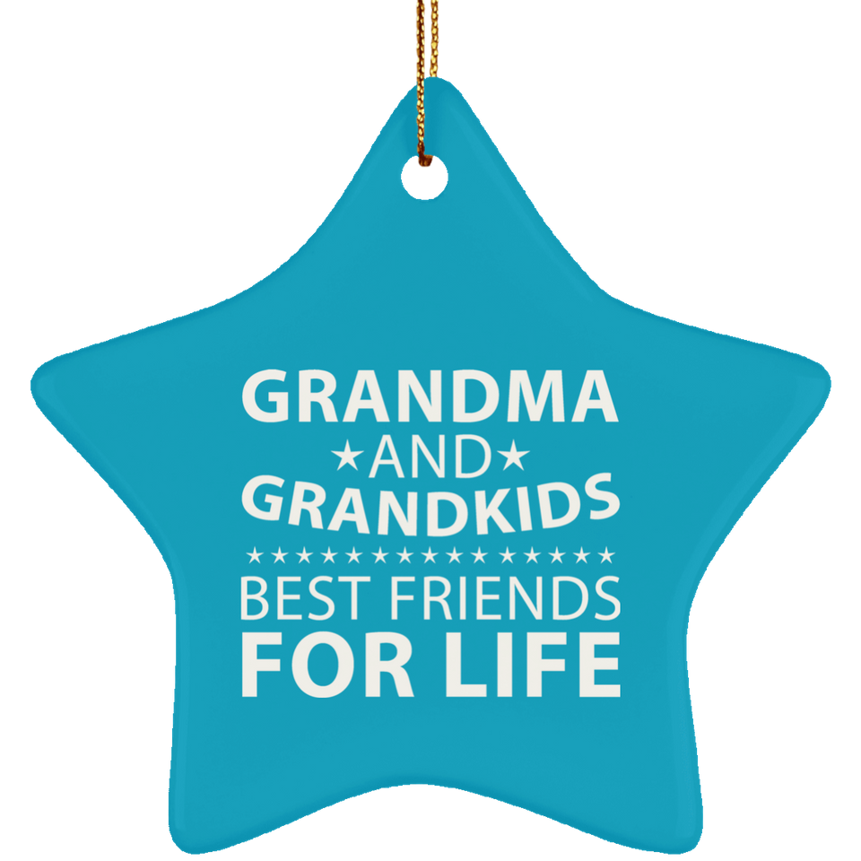 Grandma and Grandkids, Best Friends For Life - Star Ornament
