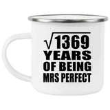 37th Anniversary Square Root of 1369 Years of Mrs Perfect - 12oz Camping Mug