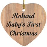 Roland Baby's First Christmas - Heart Ornament C