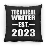 Technical Writer Established EST. 2023 - Throw Pillow Black