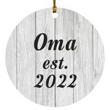 Oma Established Est. 2022 - Circle Ornament F