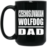 Czechoslovakian Wolfdog Dad - 15oz Coffee Mug Black