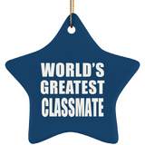 World's Greatest Classmate - Star Ornament