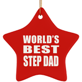 World's Best Step Dad - Star Ornament