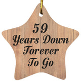 59th Anniversary 59 Years Down Forever To Go - Star Ornament C