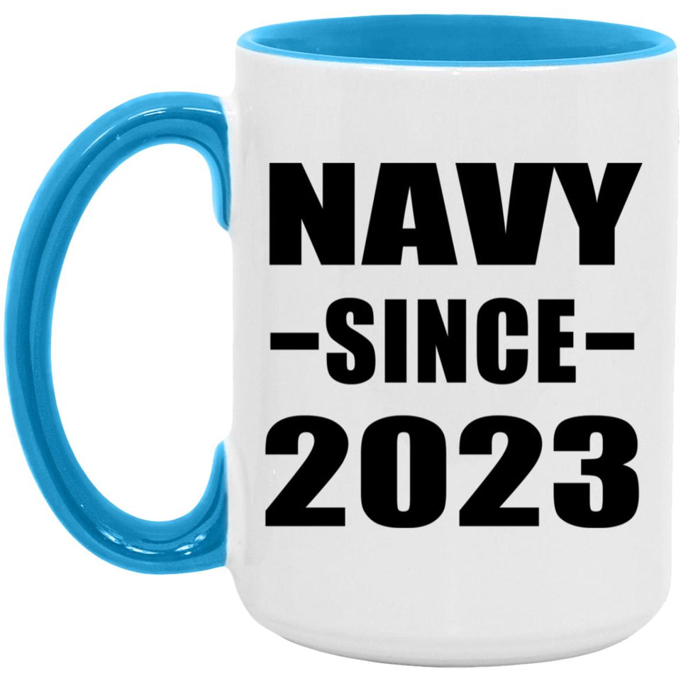 Navy Since 2023 - 15oz Accent Mug Blue