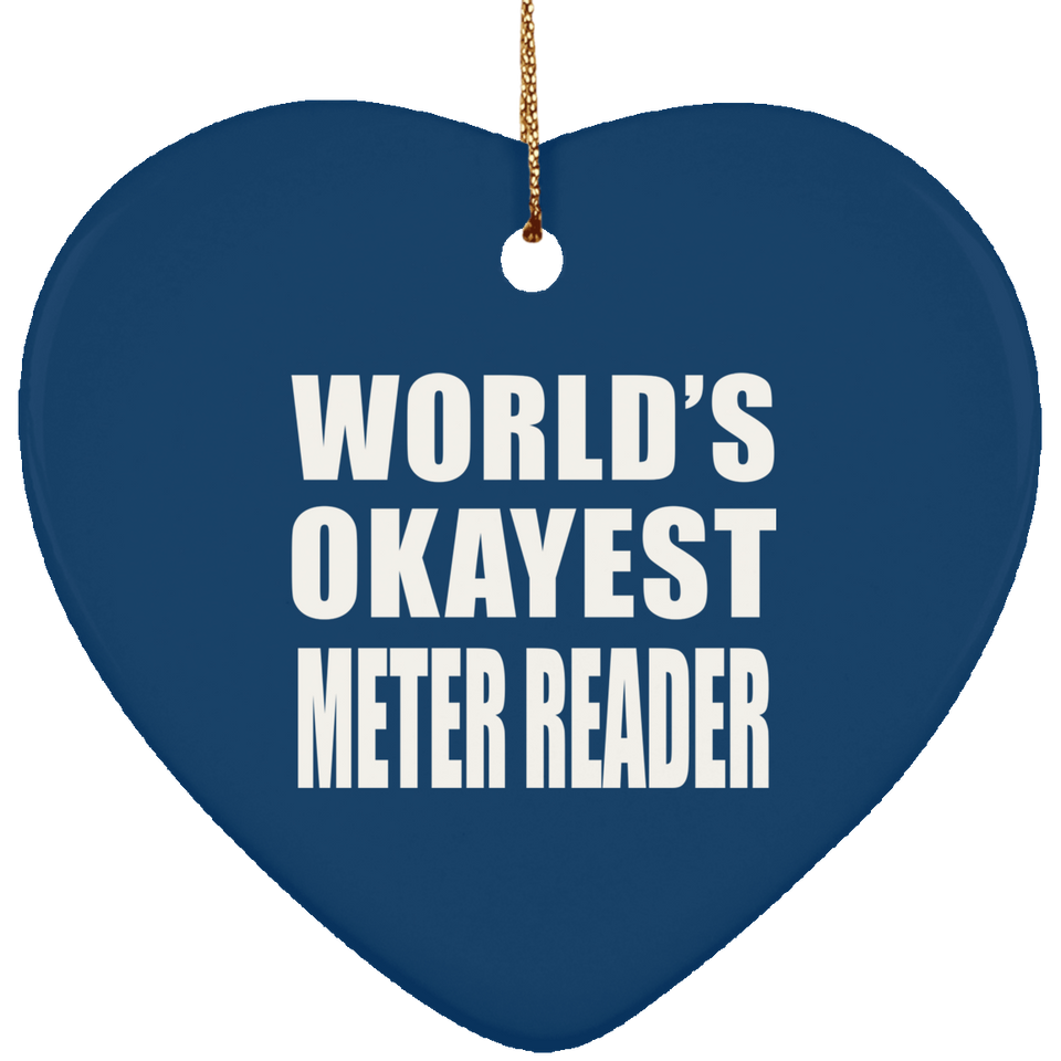 World's Okayest Meter Reader - Heart Ornament