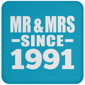 33rd Anniversary Mr & Mrs Since 1991 - Drink Coaster