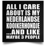 All I Care About Is My Nederlandse Kooikerhondje - Poster Square