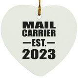 Mail Carrier Established EST. 2023 - Heart Ornament