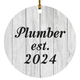Plumber Established Est. 2024 - Circle Ornament F