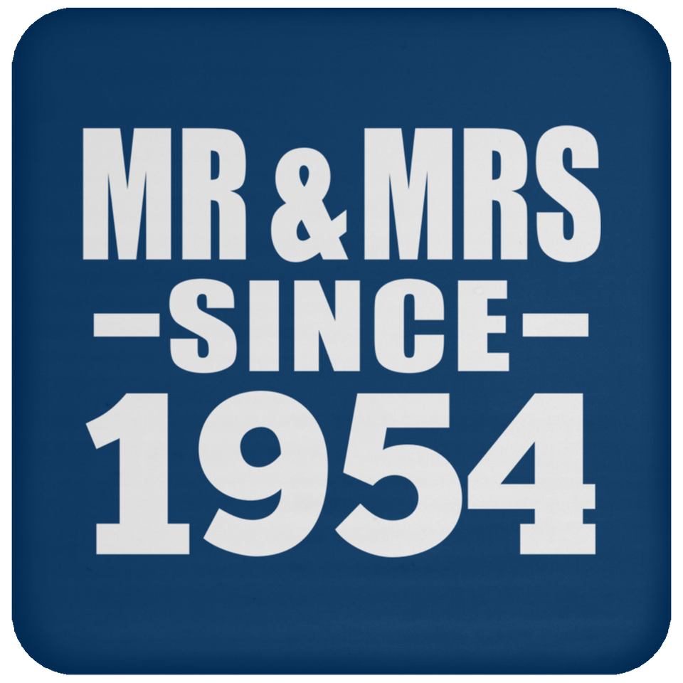 70th Anniversary Mr & Mrs Since 1954 - Drink Coaster