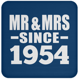 70th Anniversary Mr & Mrs Since 1954 - Drink Coaster