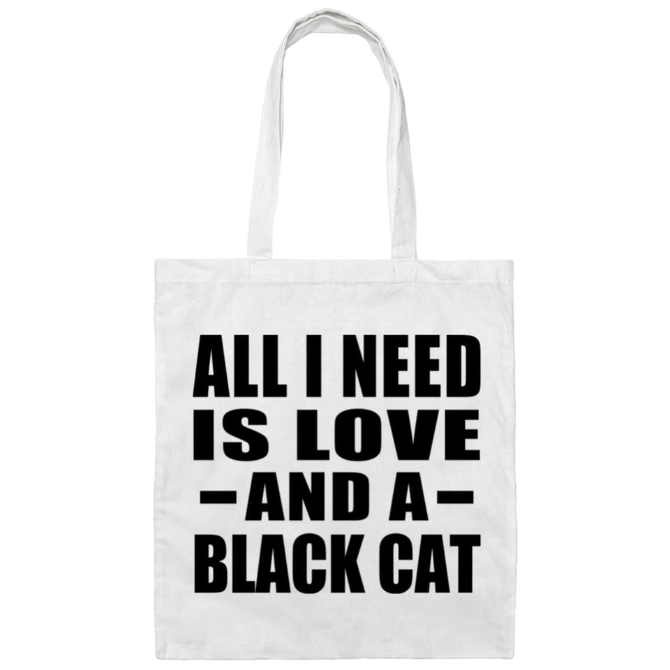 All I Need Is Love And A Black Cat - Tote Bag White