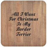 All I Want For Christmas Is My Border Terrier - Drink Coaster C