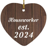 Houseworker Established Est. 2024 - Heart Ornament D