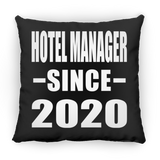 Hotel Manager Since 2020 - Throw Pillow Black