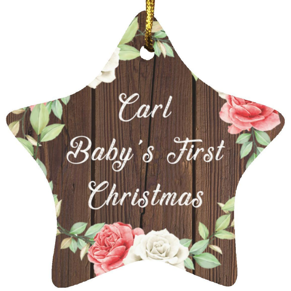 Carl Baby's First Christmas - Star Ornament A