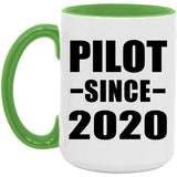 Pilot Since 2020 - 15oz Accent Mug Green