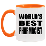 World's Best Pharmacist - 11oz Accent Mug Orange