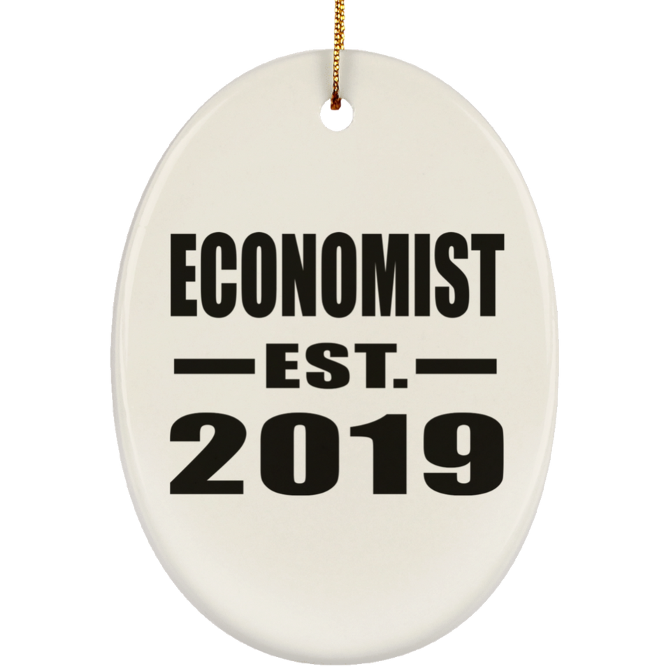Economist Established EST. 2019 - Oval Ornament