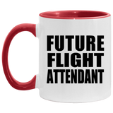 Future Flight Attendant - 11oz Accent Mug Red