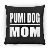 Pumi Dog Mom - Throw Pillow Black