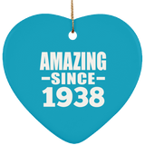 86th Birthday Amazing Since 1938 - Heart Ornament
