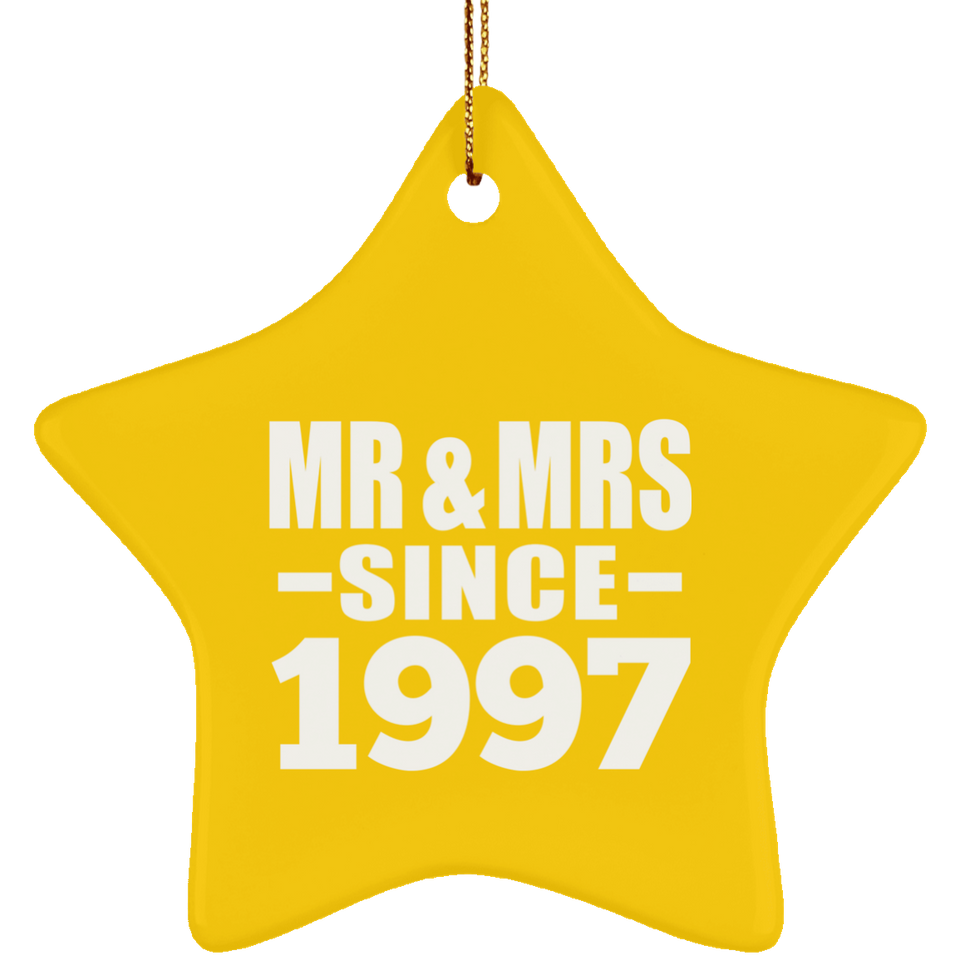 27th Anniversary Mr & Mrs Since 1997 - Star Ornament