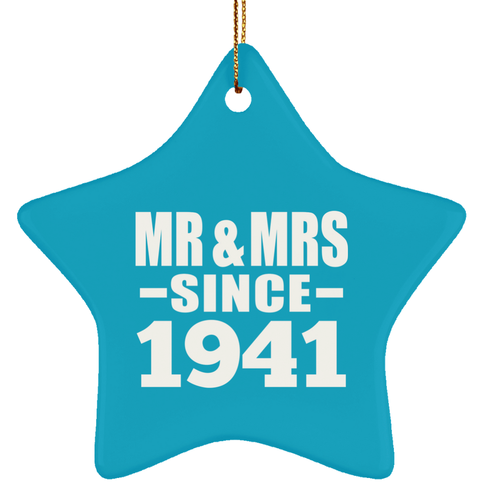 83rd Anniversary Mr & Mrs Since 1941 - Star Ornament