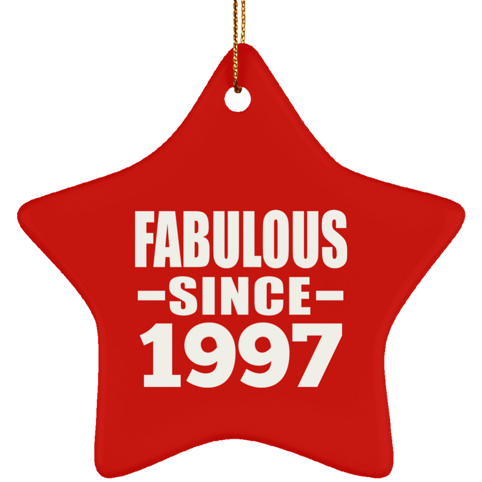 27th Birthday Fabulous Since 1997 - Star Ornament