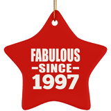 27th Birthday Fabulous Since 1997 - Star Ornament