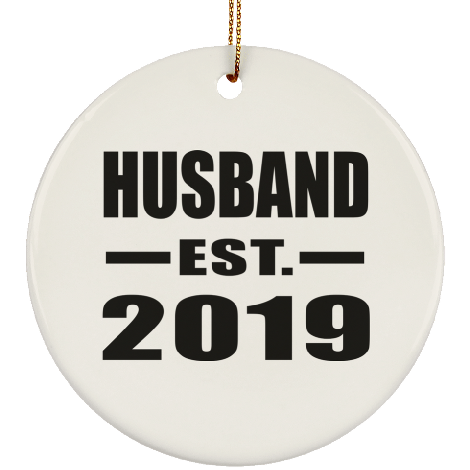 Husband Established EST. 2019 - Circle Ornament