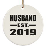 Husband Established EST. 2019 - Circle Ornament