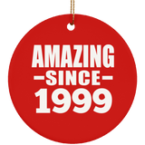 25th Birthday Amazing Since 1999 - Circle Ornament