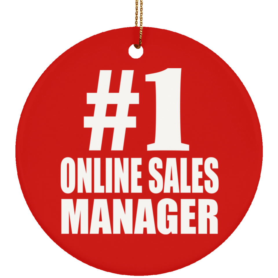 Number One #1 Online Sales Manager - Circle Ornament
