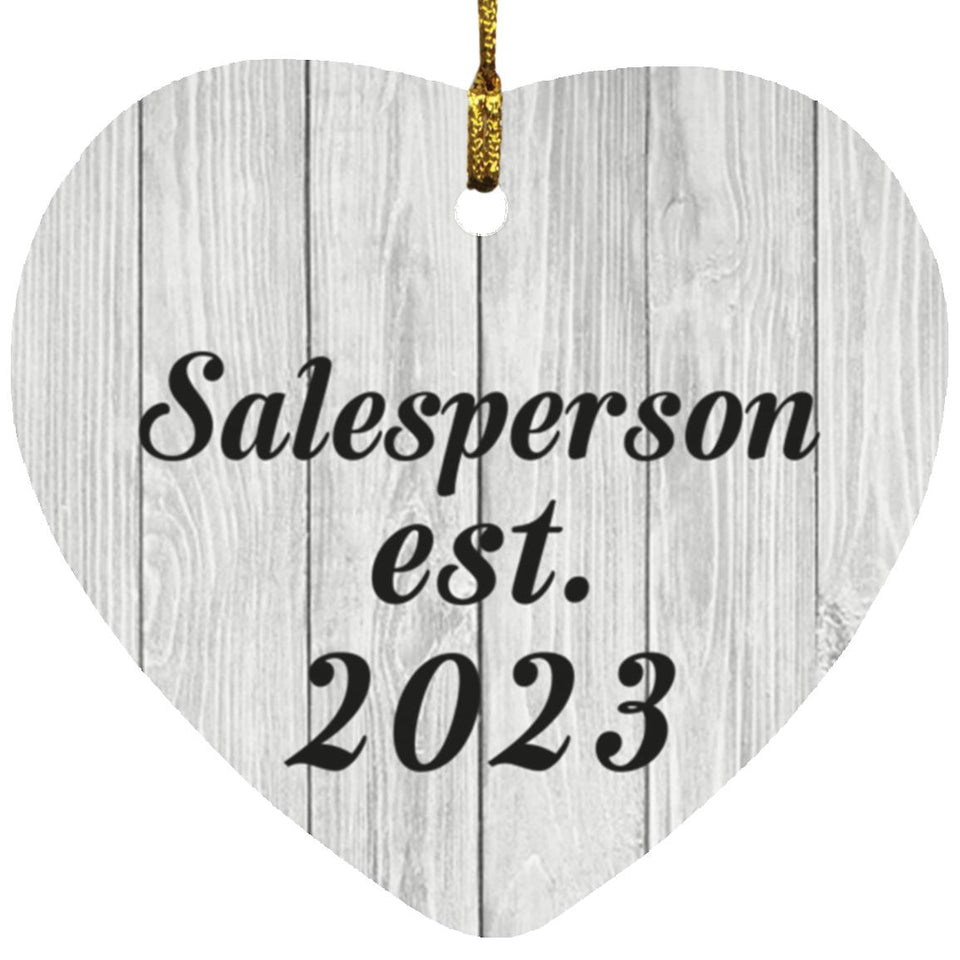 Salesperson Established Est. 2023 - Heart Ornament F
